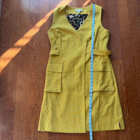Etcetera Mustard Yellow Wrap Dress Size 10 - Picture 8 of 11